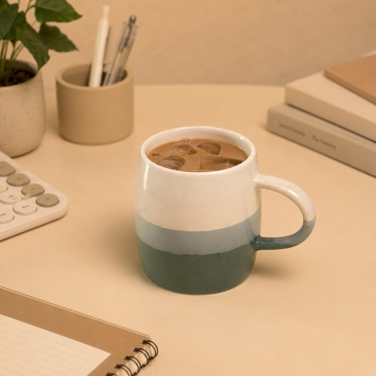 Turquoise Ombre Mug 2.0 | Byora Homes | Multicolor | Stoneware Ceramic