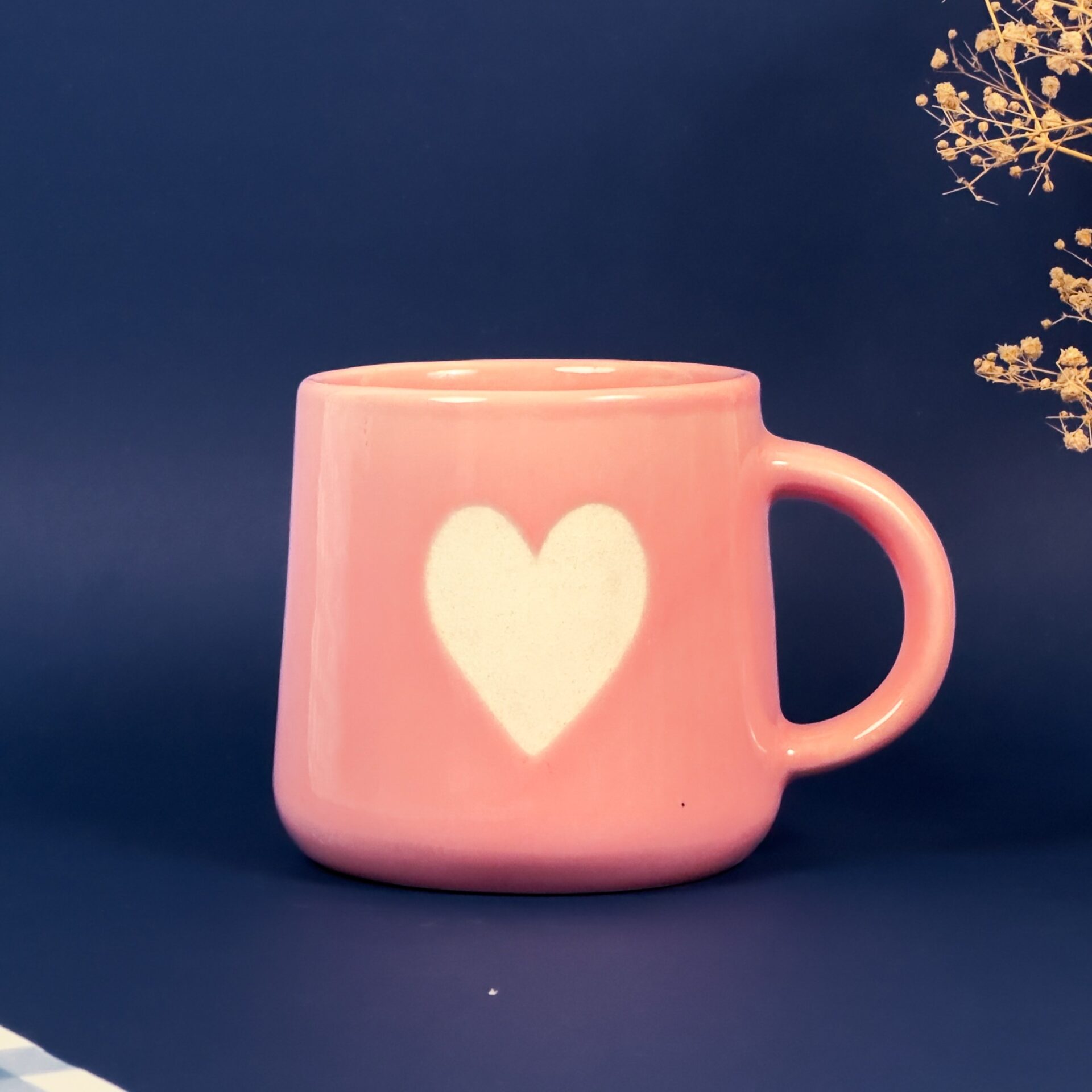 Pretty Pink Heart Mug | Byora Homes | Pink | Stoneware Ceramic