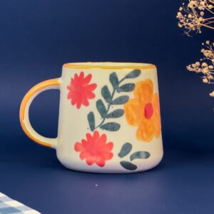 Flowery Mug | Byora Homes | Multicolor | Stoneware Ceramic