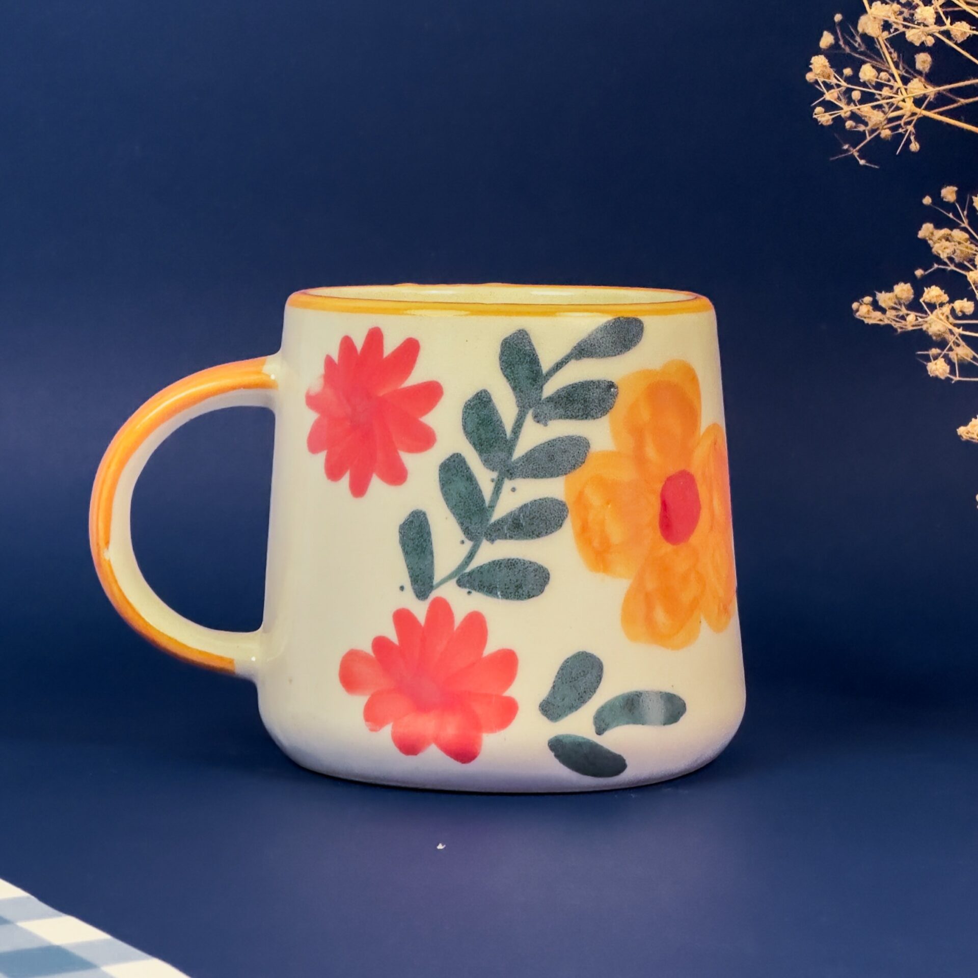Flowery Mug | Byora Homes | Multicolor | Stoneware Ceramic