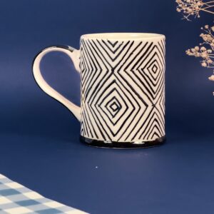 The Maze Mug | Byora Homes | White & Black | Stoneware Ceramic