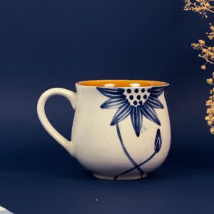 Indi Matka Tea Mug | Byora Homes | Indigo Blue | Stoneware Ceramic