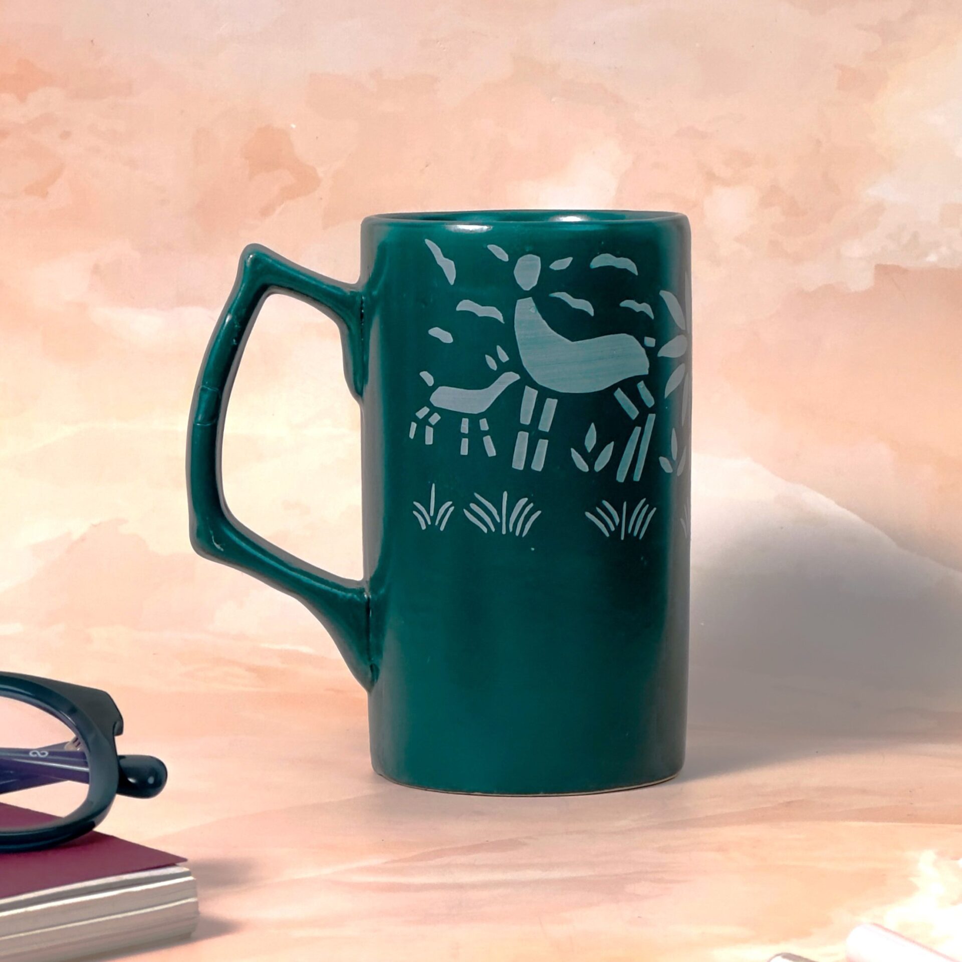 Indifab Mug | Byora Homes | Teal | Stoneware Ceramic