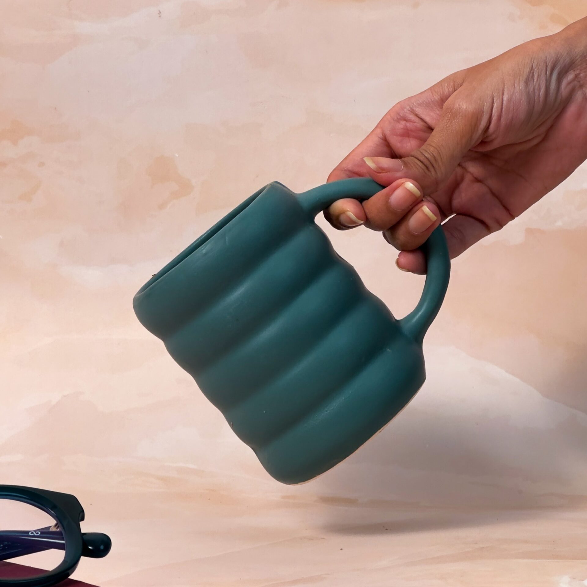 Teals All Over Mug | Byora Homes | Teal | Stoneware Ceramic