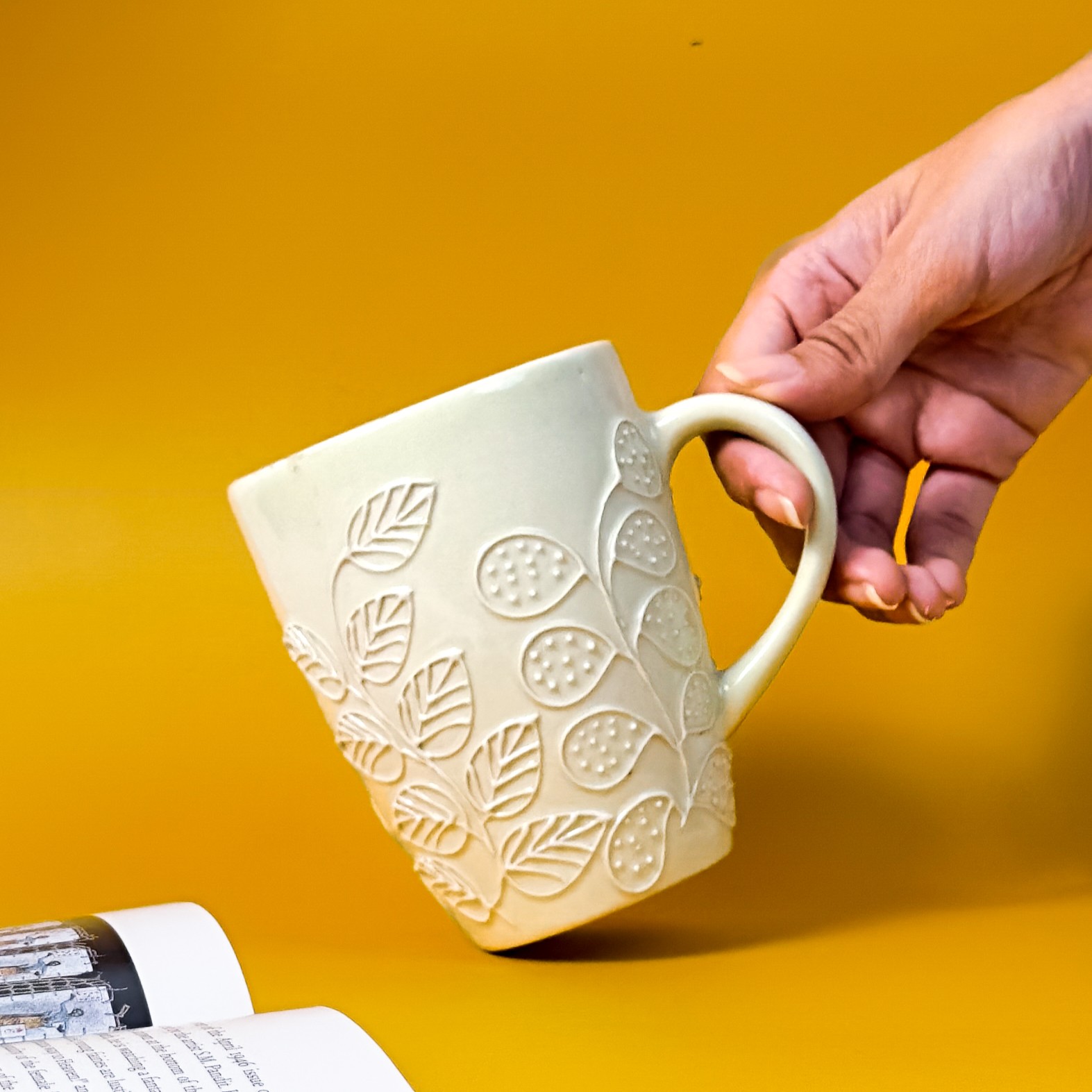 Ivory Coffee Mug | Byora Homes | White | Stoneware Ceramic