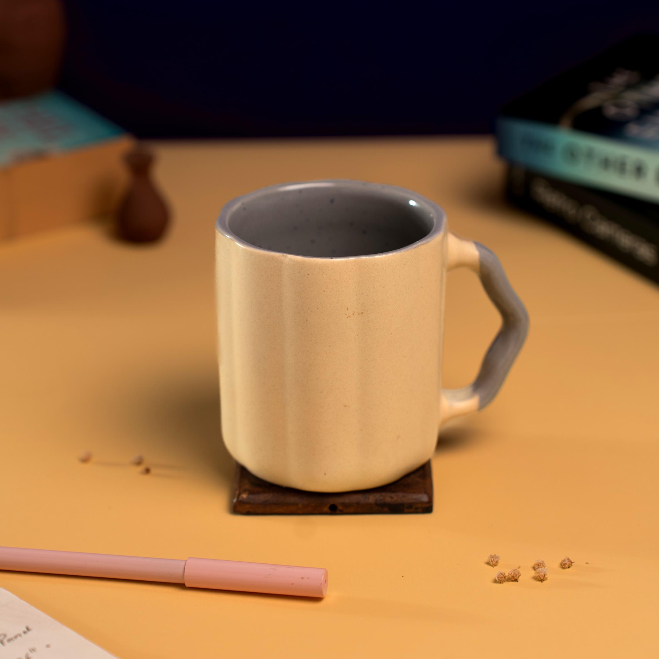 Hexa Coffee Mug | Byora Homes | Beige | Stoneware Ceramic