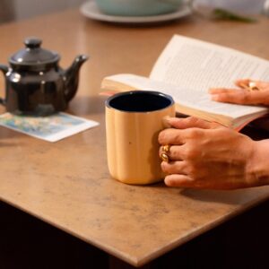 Hexa Coffee Mug 2.0 | Byora Homes | Beige | Stoneware Ceramic