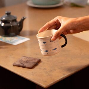 Something's fishy mug | Byora Homes | Multicolor | Stoneware Ceramic