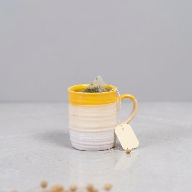 Buttercups Coffee Mug | Byora Homes | Yellow & White | Stoneware Ceramic - Image 4