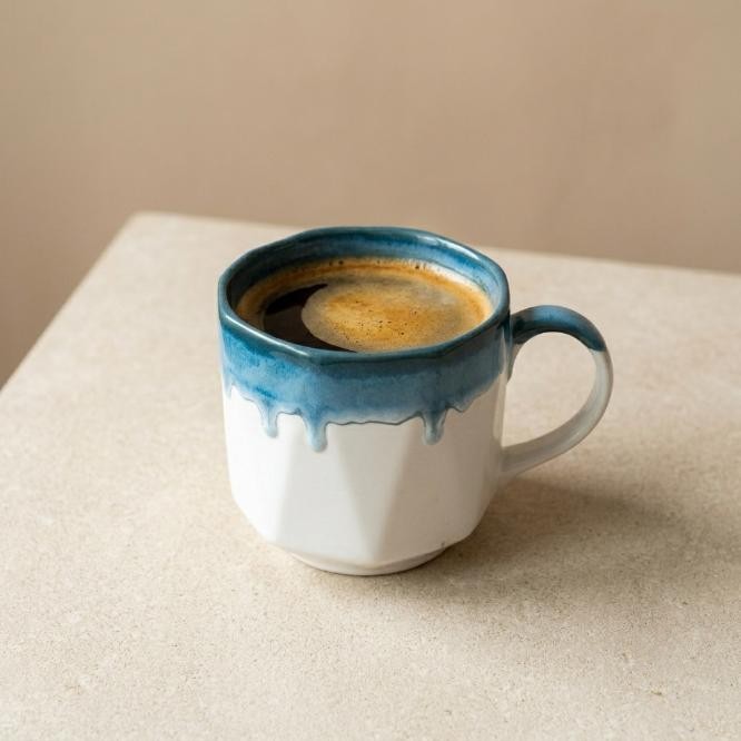 Cloud & Coast Coffee Mug | Byora Homes | Blue & White | Stoneware Ceramic - Image 4