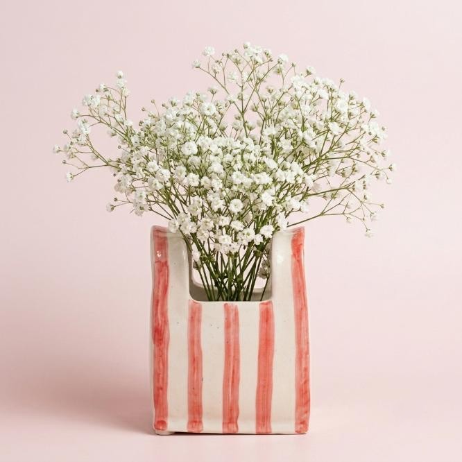 Planting Bag Vase | Byora Homes | Pink | Ceramic