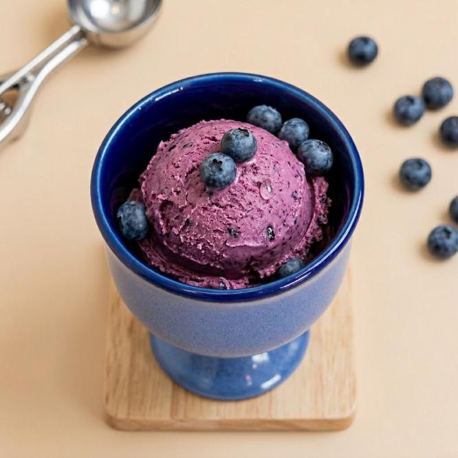 Blueberry Ice cream ceramic cup | Byora Homes | Blue | Stoneware Ceramic