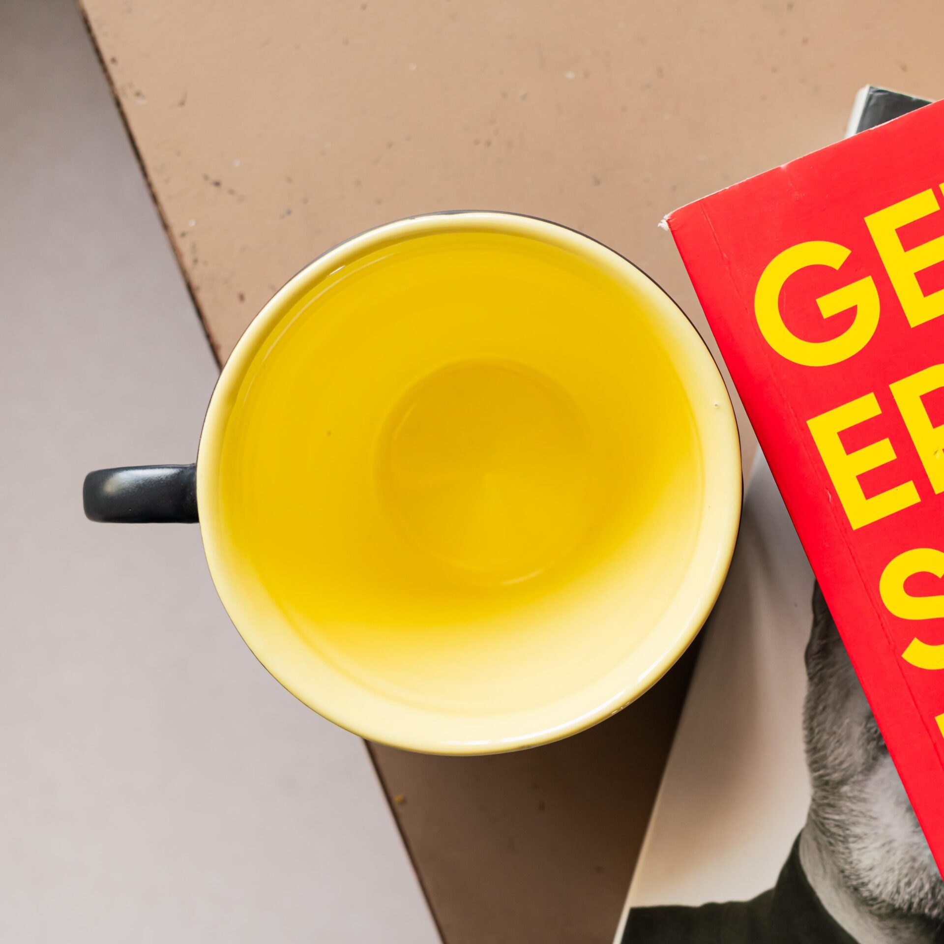 Kaali Peeli Soup Cup with Spoon | Byora Homes | Black & Yellow | Stoneware Ceramic - Image 3