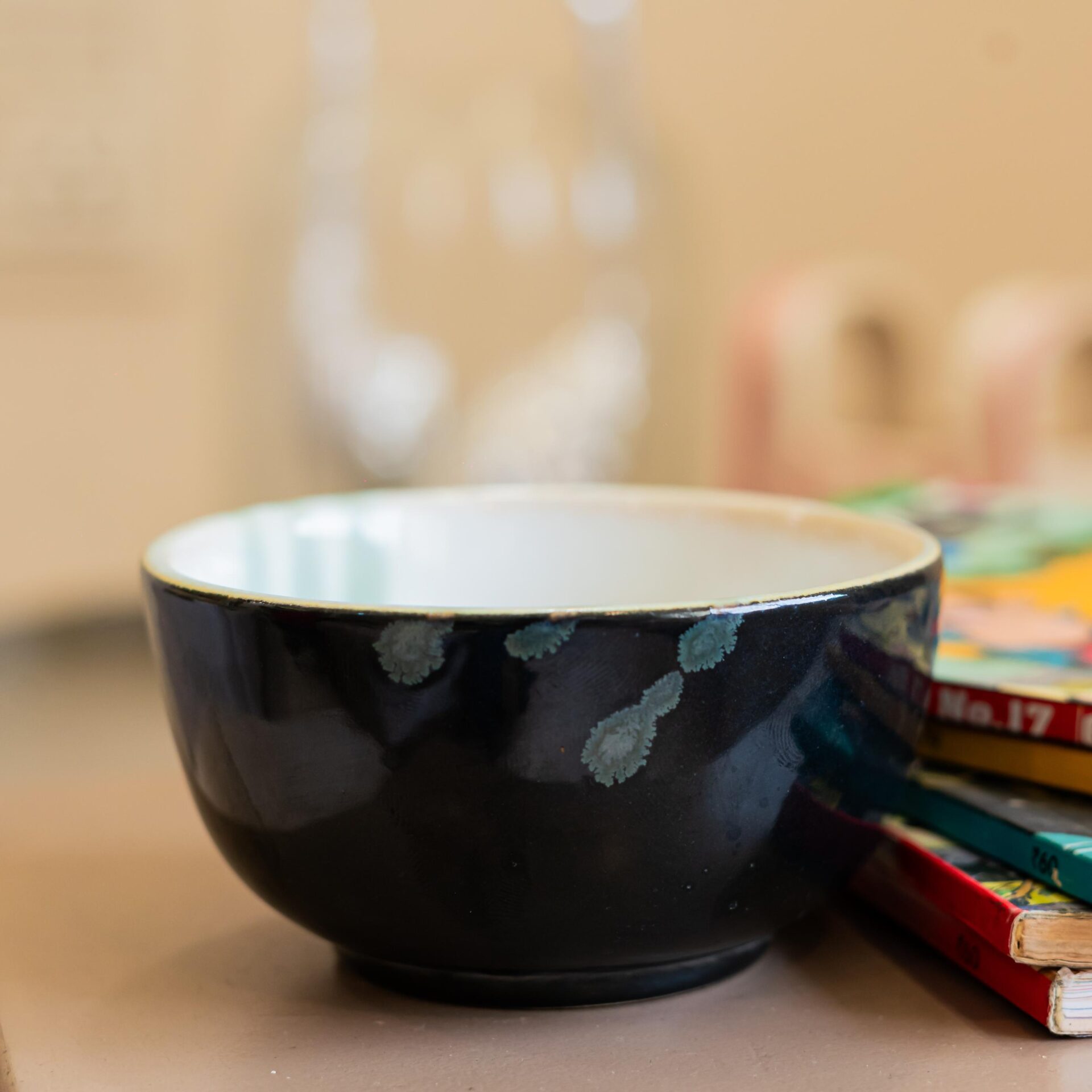 Emerald Wave Ceramic Bowl | Byora Homes | Multicolor | Stoneware Ceramic - Image 2