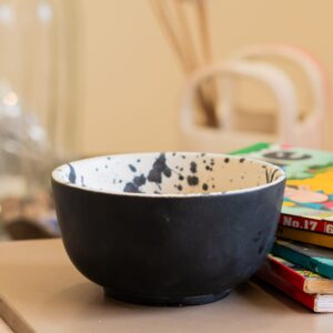 Splashes Snacks Ceramic Bowl | Byora Homes | Multicolor | Stoneware Ceramic