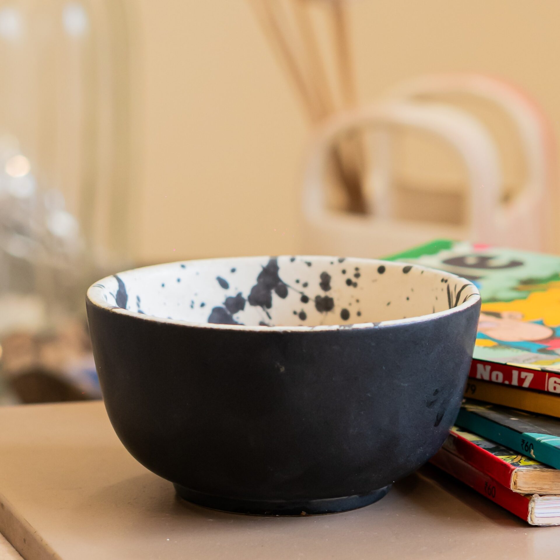 Splashes Snacks Ceramic Bowl | Byora Homes | Multicolor | Stoneware Ceramic