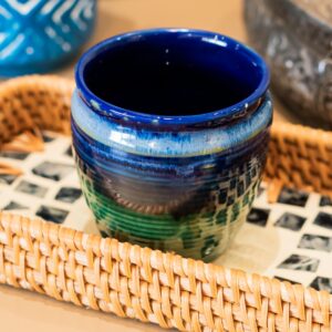 Sea Love Ceramic Kulhad | Byora Homes | Blue & Sea green | Stoneware Ceramic