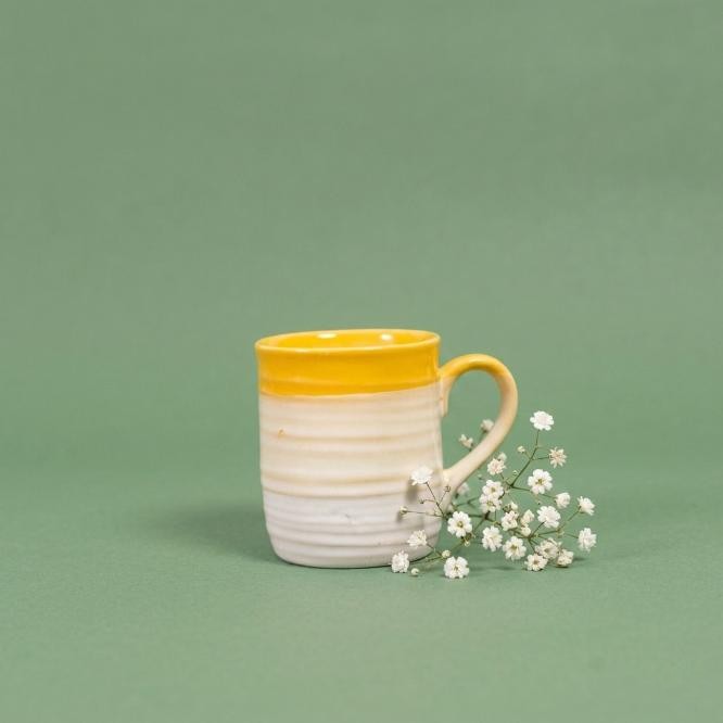 Buttercups Coffee Mug | Byora Homes | Yellow & White | Stoneware Ceramic