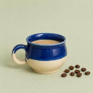 Beaach Waves Matka Tea cup| Byora Homes | Multicolor | Stoneware Ceramic