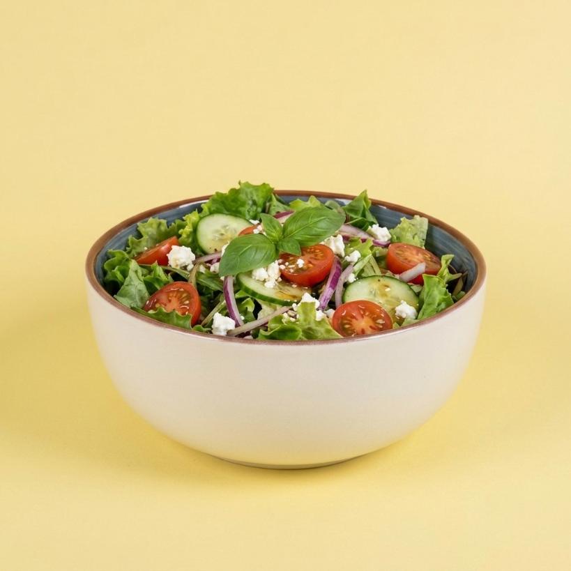 Beige Blue Pasta Bowl | Byora Homes | Multicolor | Stoneware Ceramic