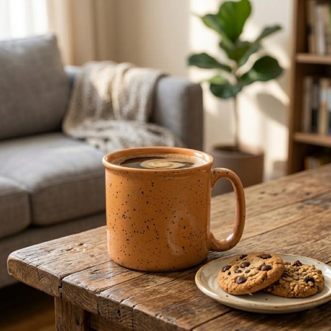 Sands & Speckled Coffee Mug | Byora Homes | Brown | Stoneware Ceramic - Image 4