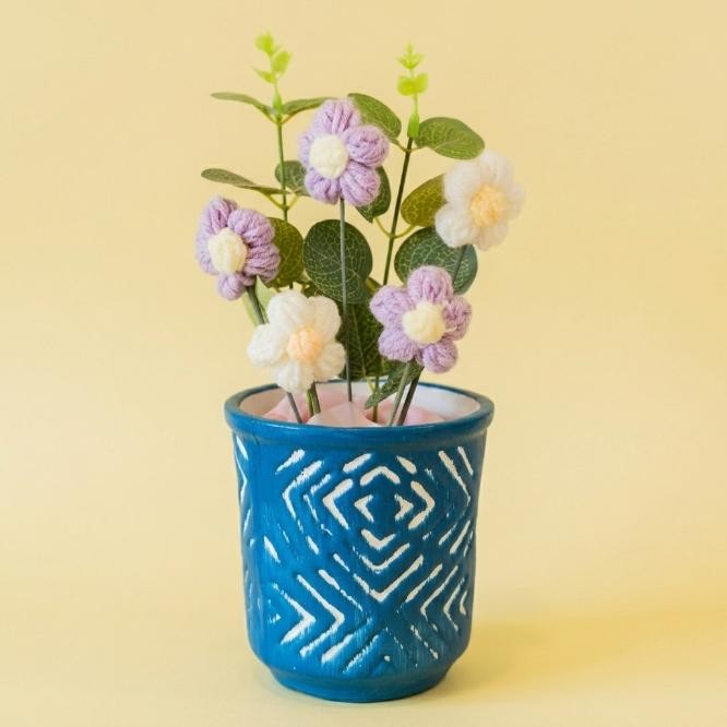 Indi Mug Planter Vase | Byora Homes | Blue | Ceramic