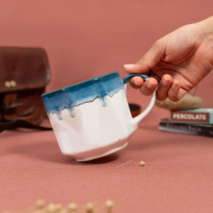 Cloud & Coast Coffee Mug | Byora Homes | Blue & White | Stoneware Ceramic - Image 3
