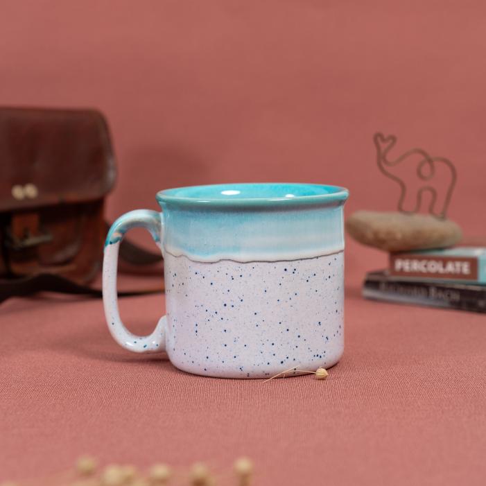 Mint Mist Ceramic Mug | Byora Homes | Mint & White | Stoneware Ceramic - Image 2