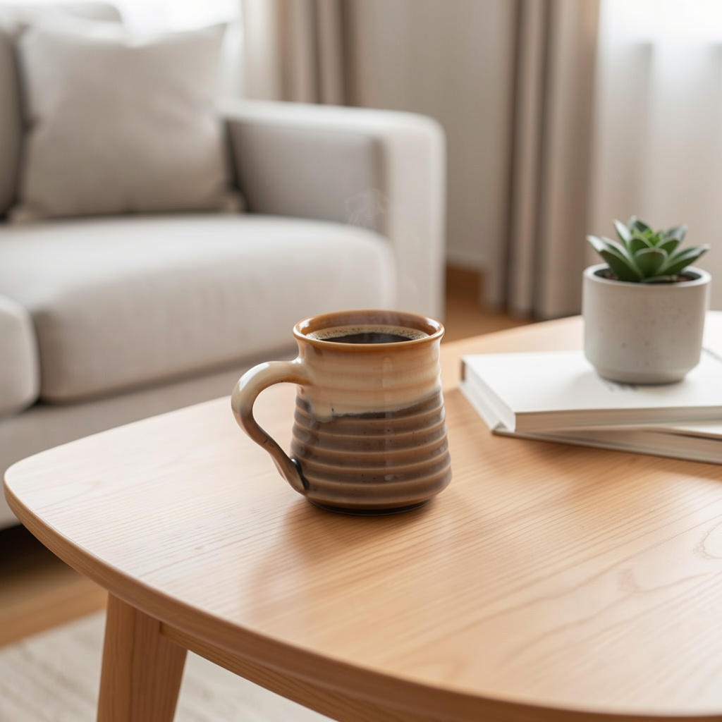 Ombre Labyrinth Coffee Mug | Byora Homes | Brown | Stoneware Ceramic - Image 3