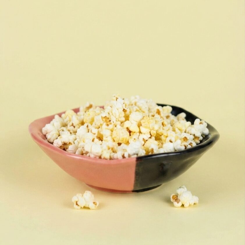 Black & Pink Ceramic Salad Bowl | Byora Homes | Pink & Black | Stoneware Ceramic