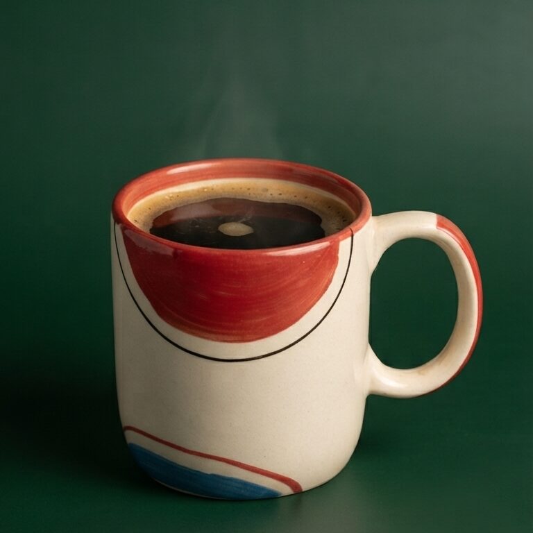 Patches Coffee Mug | Byora Homes | Multicolor | Stoneware Ceramic - Image 4