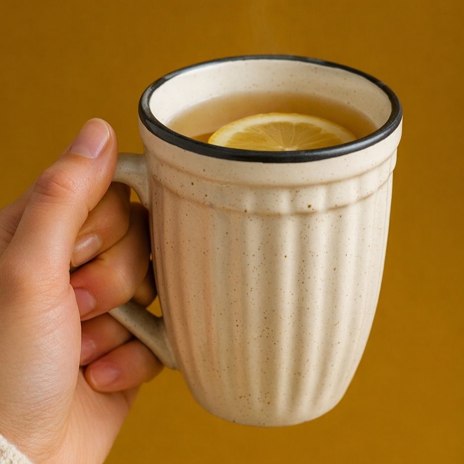 Ribs all the way Mug | Byora Homes | Beige | Stoneware Ceramic