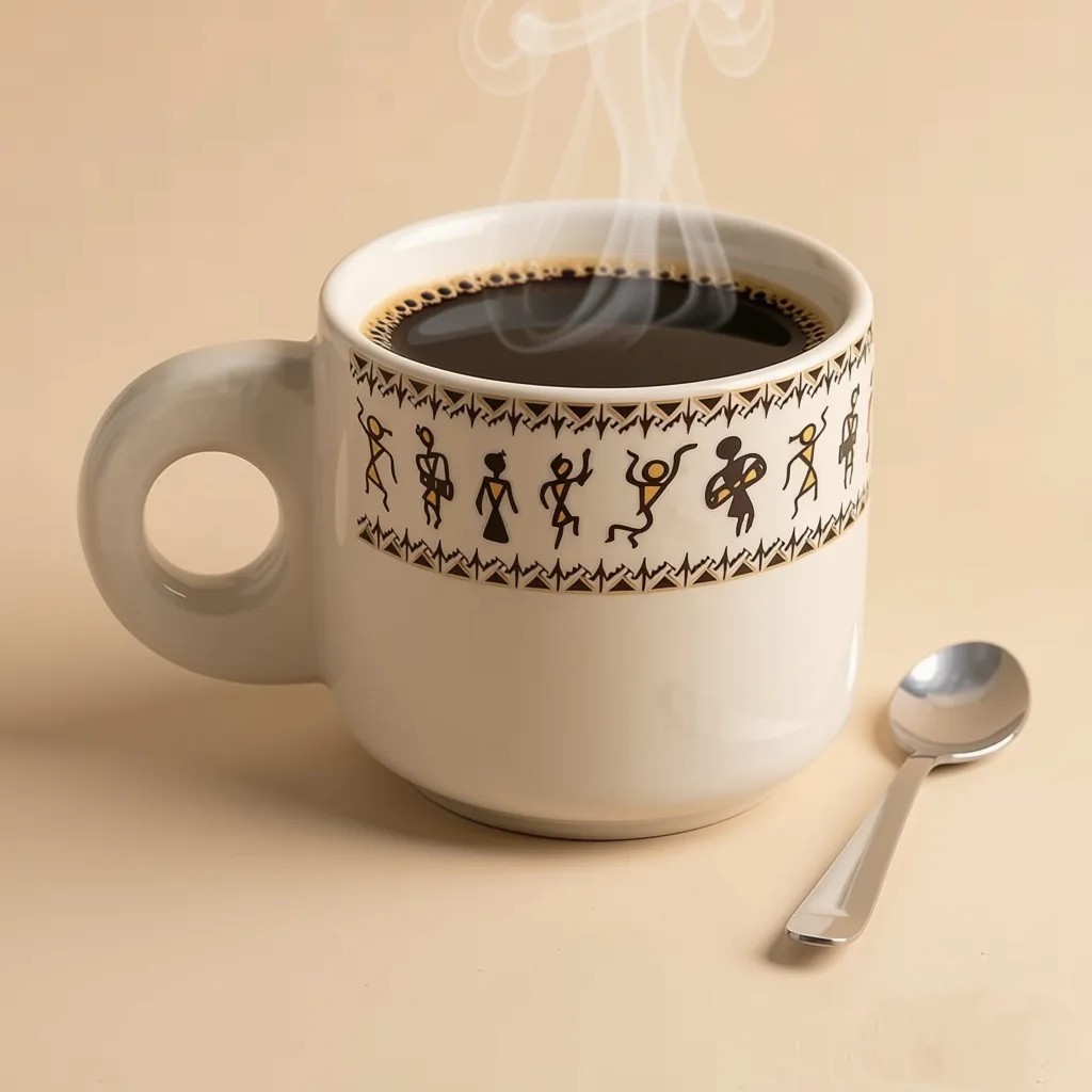 Worli Art Cup | Byora Homes | Multicolor | Stoneware Ceramic - Image 4