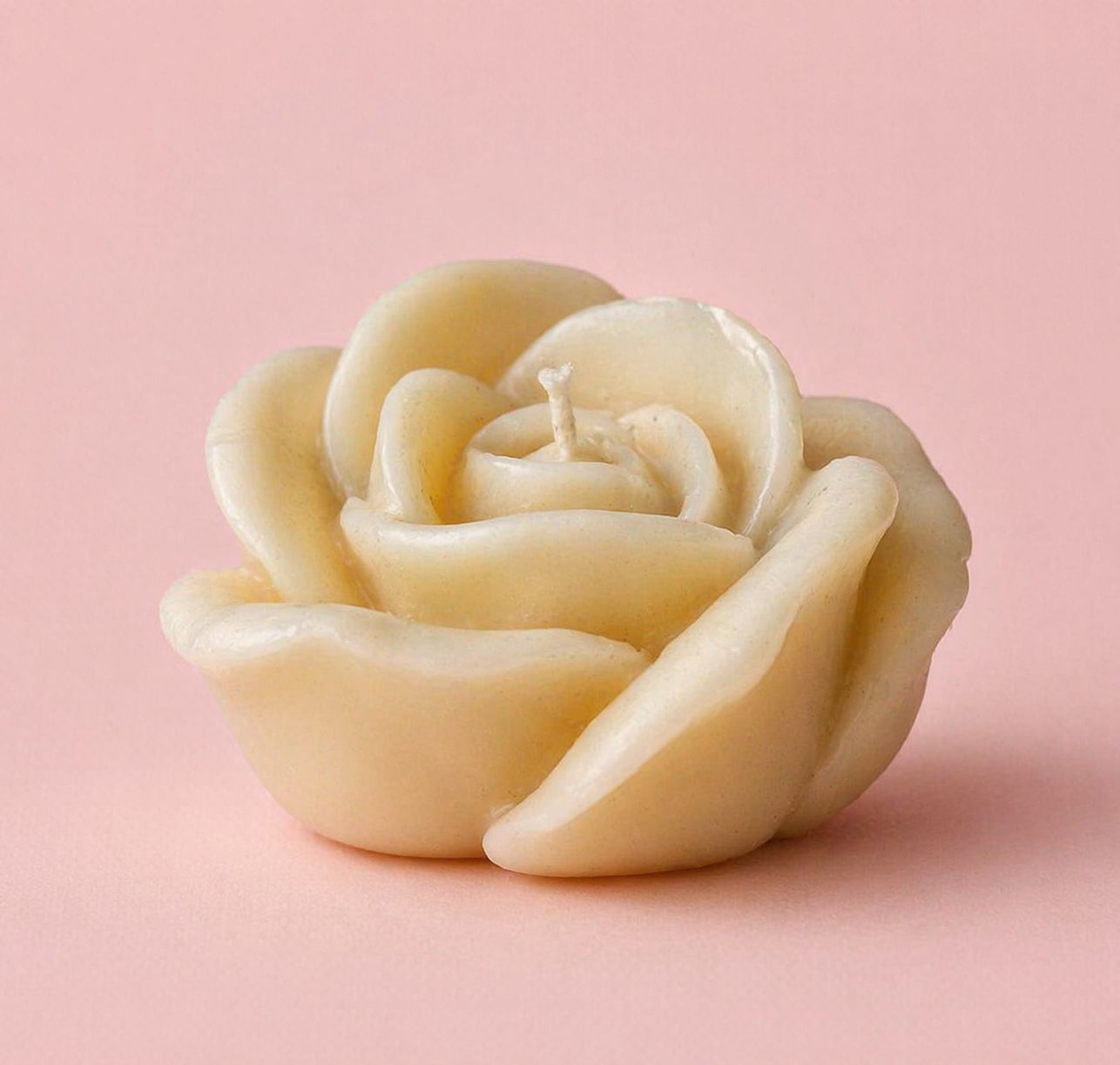 Rose Bud Soy Candle | Byora Homes | White | Soy Wax - Image 3