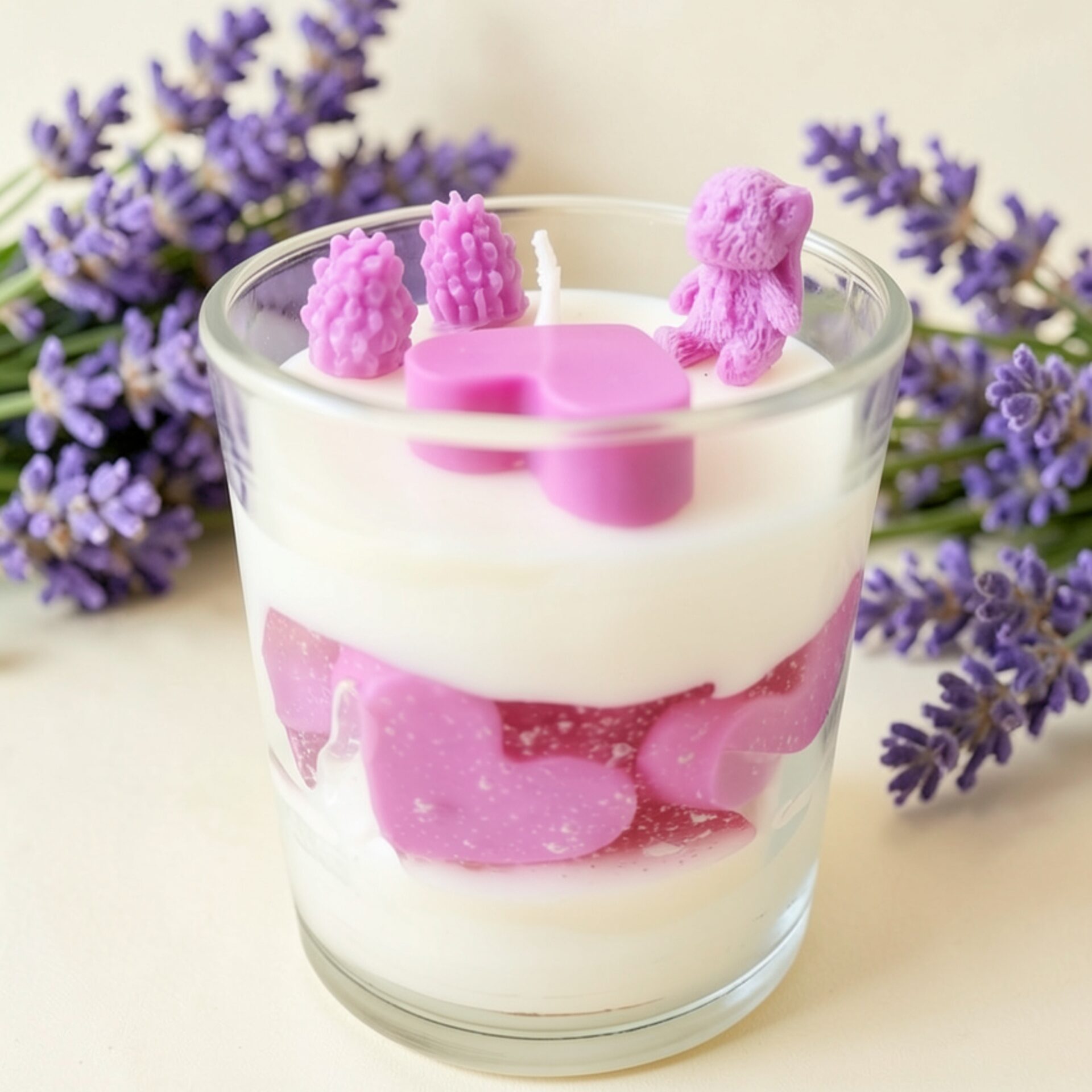 Purple in a Jar Soy Candle | Byora Homes | Beige & Purple | Soy Wax