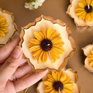 Sunflower Urli Candle | Byora Homes | Yellow & Gold | Soy Wax