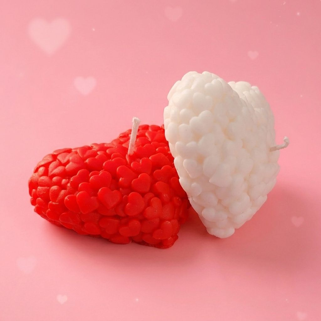 Hearty Soy Wax Candle | Byora Homes | Red & White | Soy Wax - Image 3