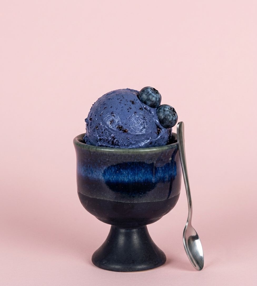 Blackberry Ice cream ceramic cup | Byora Homes | Blue | Stoneware Ceramic